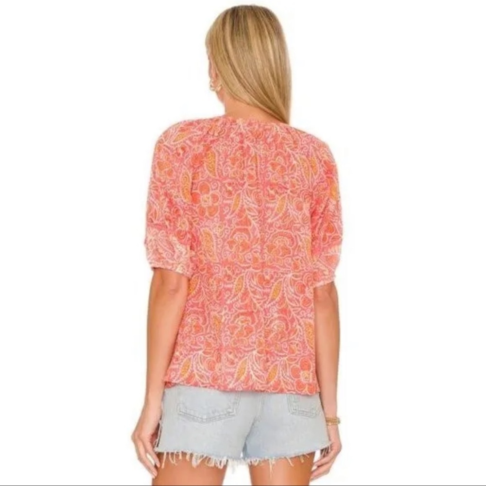 Cleobella Layla Organic Cotton Blouse in Blossom Block Print Size Large - Picture 9 of 11